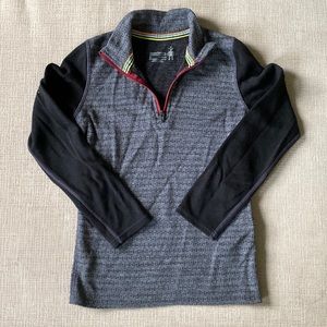 Kids' Smartwool Classic Thermal Merino Base Layer Zip T Small
